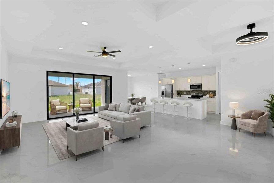 Furnished interior view inside a new home in , Lehigh Acres (Image 9).