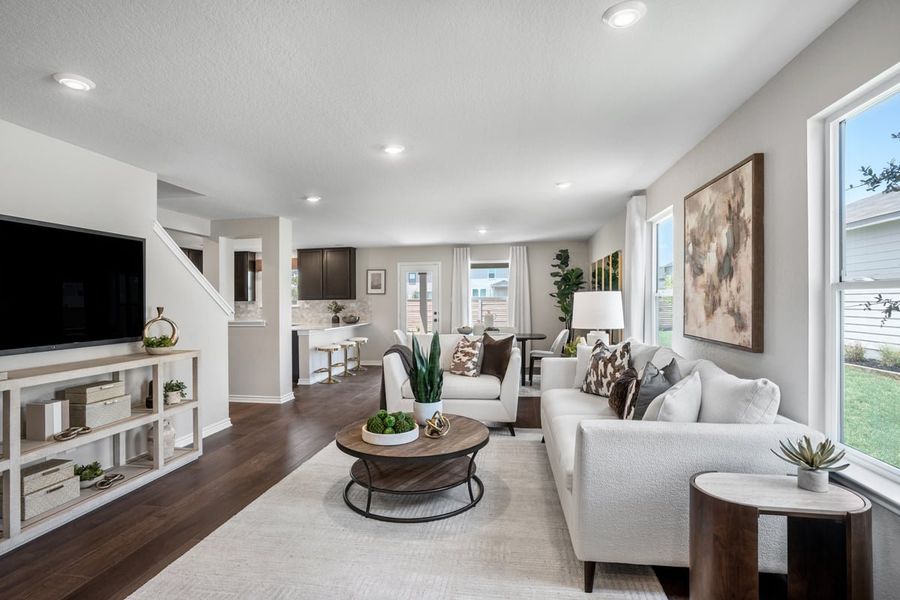 Representative furnished interior of a home built from the Plan 2088 Modeled by KB Home in Preserve at Culebra - Heritage Collection, San Antonio (Image 5). Representative furnished interior of a home built from the Plan 2088 Modeled by KB Home in Preserve at Culebra - Heritage Collection, San Antonio (Image 5).