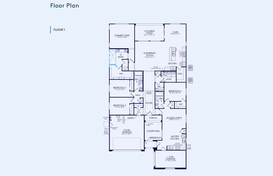 2D floor plan layout of this home in Artisan at Asante, Surprise, AZ (Image 5).