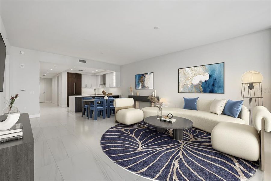 Furnished interior view inside a new home in , St. Petersburg (Image 10).