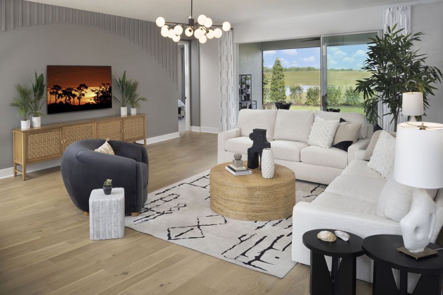 Representative furnished interior of a home built from the The Red Rock by Mattamy Homes in Windwater, Parrish (Image 7).