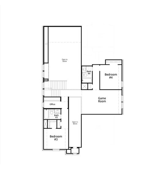 2D floor plan layout for the Kent Plan by Highland Homes in Goodland: 53ft. lots, Midlothian, TX (Image 6). 2D floor plan layout for the Kent Plan by Highland Homes in Goodland: 53ft. lots, Midlothian, TX (Image 6).
