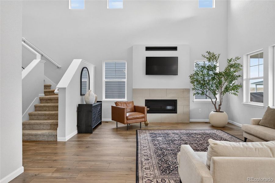 Furnished interior view inside a new home in Prelude at The Aurora Highlands, Aurora (Image 12).