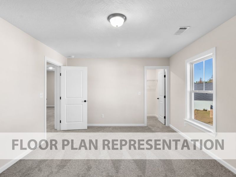 Secondary Bedroom | Glendale Plan by Ivey Homes