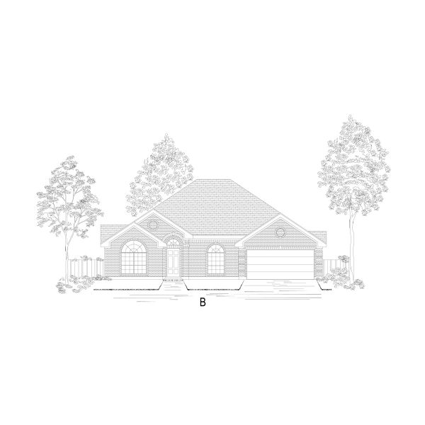 Representative rendering of the exterior for the Seville 2500 F by First Texas Homes (Image 2). Representative rendering of the exterior for the Seville 2500 F by First Texas Homes (Image 2).