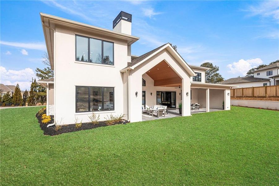 Exterior details and patio area of a home in , Suwanee (Image 34).