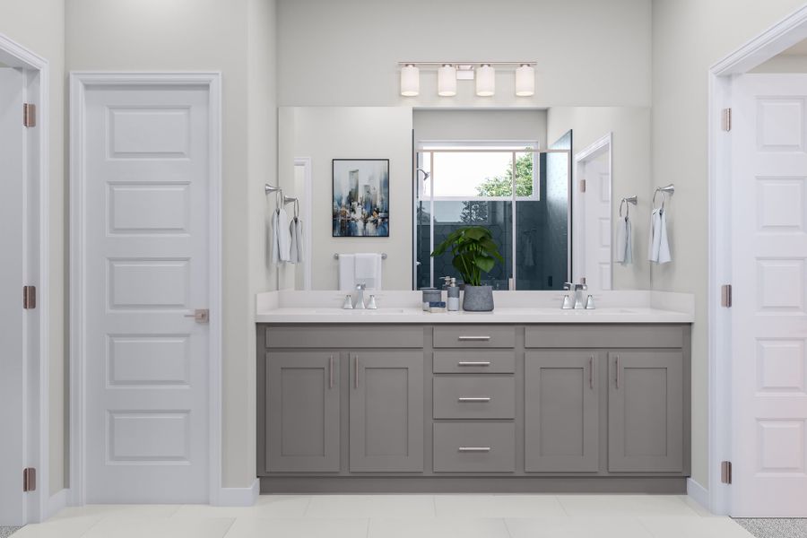 Representative furnished interior of a home built from the Fieldstone by Tri Pointe Homes in Lariat, Liberty Hill (Image 10).
