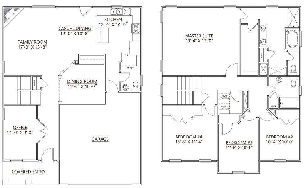 2D floor plan layout of this home in Briargate, Fountain Inn, SC (Image 5).