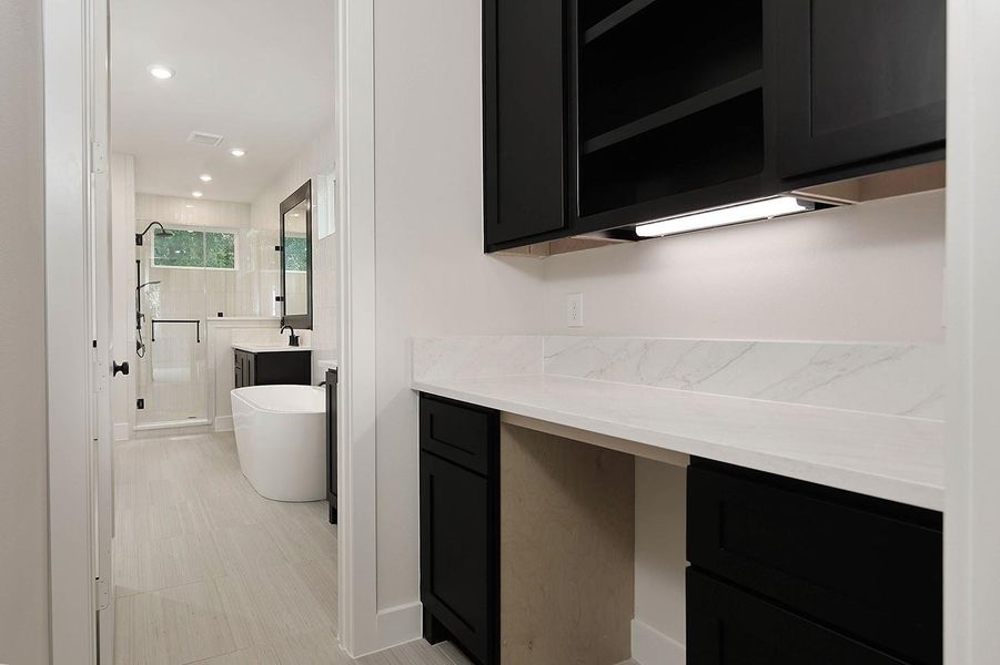Furnished interior view inside a new home in , The Woodlands (Image 15). Furnished interior view inside a new home in , The Woodlands (Image 15).