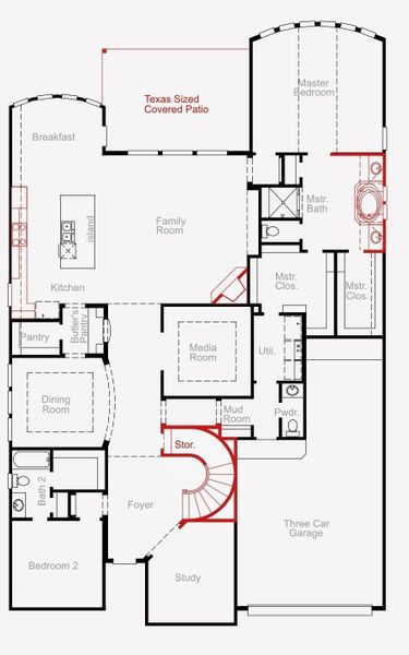 2D floor plan layout of this home in COLTON, Montgomery, TX (Image 5).