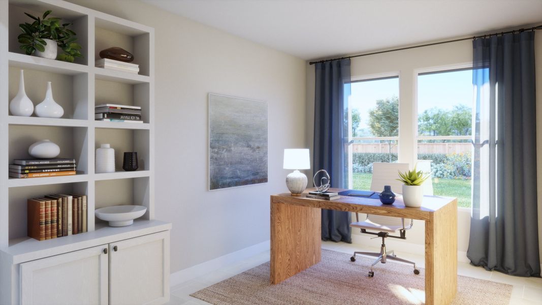 Representative furnished interior of a home built from the 4013 by Risewell Homes in Parkton Square, Kyle (Image 10).