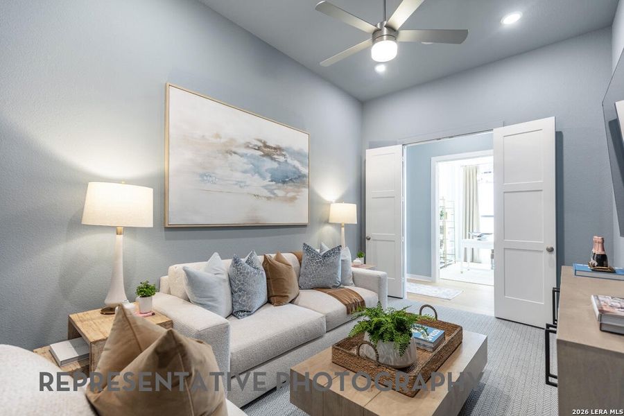 Furnished interior view inside a new home in The Ranches at Creekside, Boerne (Image 35).