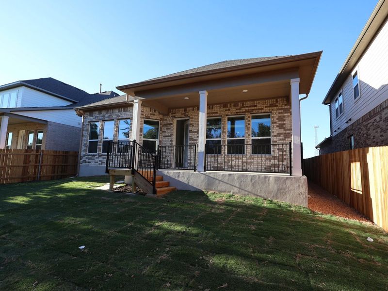 Exterior details and patio area of a home in Edgewood, Leander (Image 17).