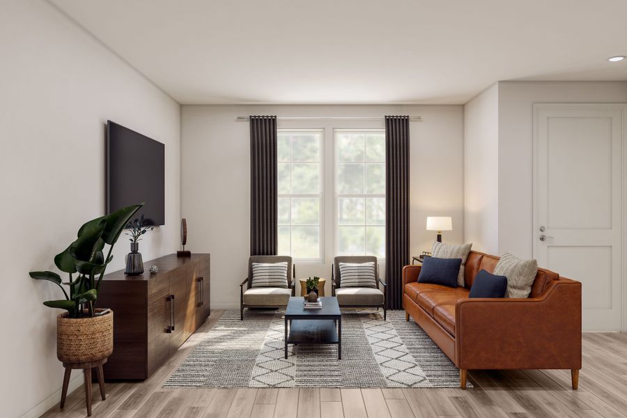 Representative furnished interior of a home built from the F by Tri Pointe Homes in Candelas Townhomes, Arvada (Image 17).