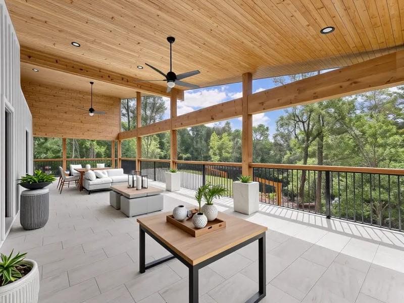 Exterior details and patio area of a home in , Dahlonega (Image 59).