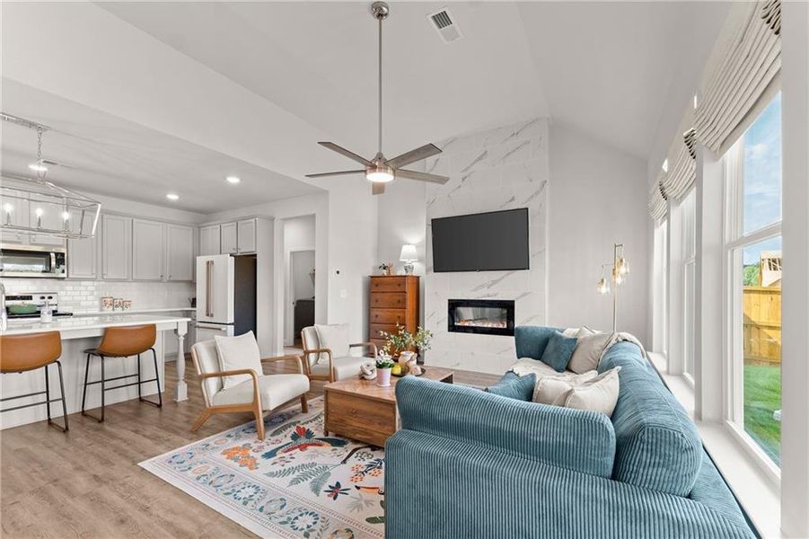 Furnished interior view inside a new home in , Homer (Image 12). Furnished interior view inside a new home in , Homer (Image 12).