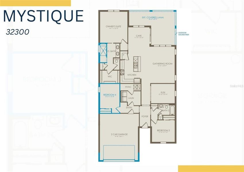 2D floor plan layout of this home in Arbor Oaks, North Port, FL (Image 3).