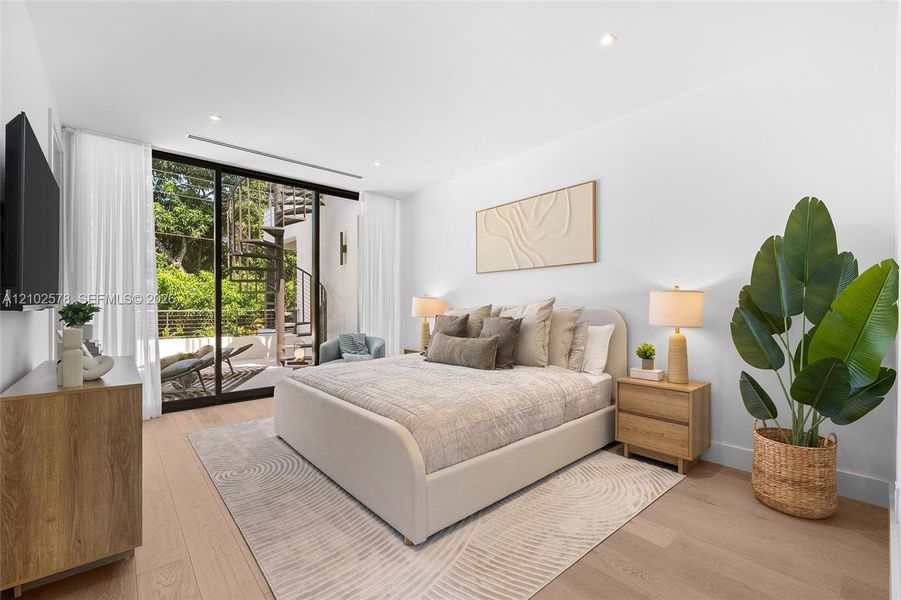 Furnished interior view inside a new home in , Miami (Image 73).