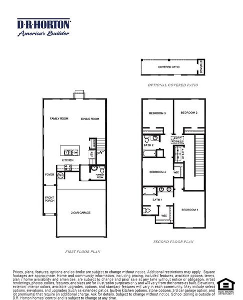 2D floor plan layout for the BAYBERRY by D.R. Horton in Murphy Village, Missouri City, TX (Image 3).