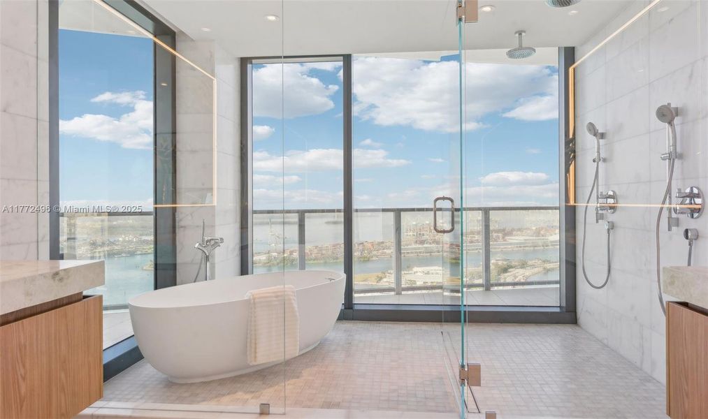 Furnished interior view inside a new home in , Miami Beach (Image 10).