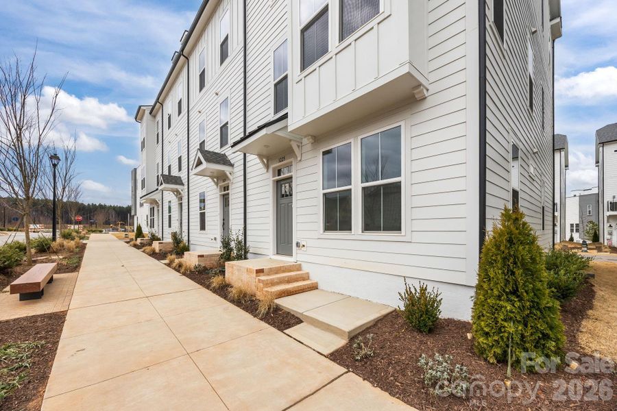 Exterior details and patio area of a home in , Charlotte (Image 2). Exterior details and patio area of a home in , Charlotte (Image 2).