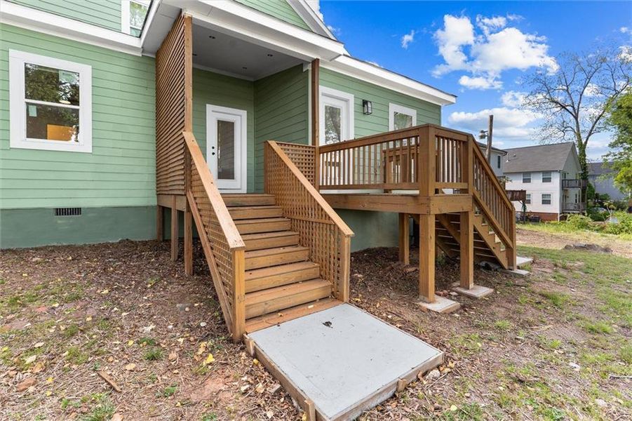Exterior details and patio area of a home in , Atlanta (Image 33).