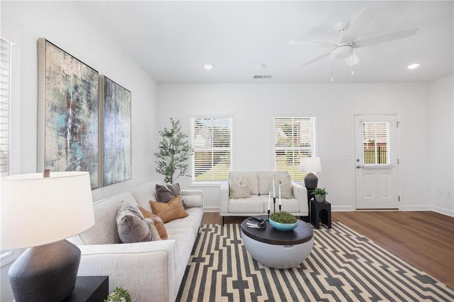 Furnished interior view inside a new home in , Marietta (Image 19). Furnished interior view inside a new home in , Marietta (Image 19).