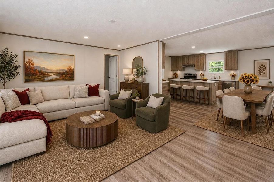 Furnished interior view inside a new home in , Cottageville (Image 3).