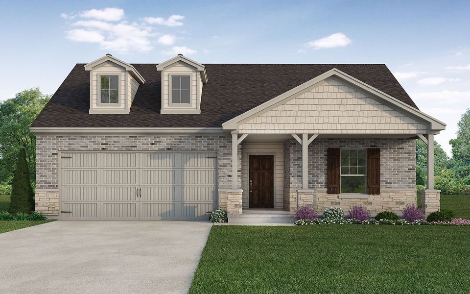 Representative exterior photo of a completed home built from the Grayson by Kendall Homes in Russell Ranch, Bay City, TX (Image 6). Representative exterior photo of a completed home built from the Grayson by Kendall Homes in Russell Ranch, Bay City, TX (Image 6).