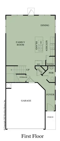 2D floor plan layout for the Crofton by Rocklyn Homes in Highland Pointe, Macon, GA (Image 4).