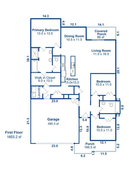 2D floor plan layout of this home in , McClellanville, SC (Image 4).