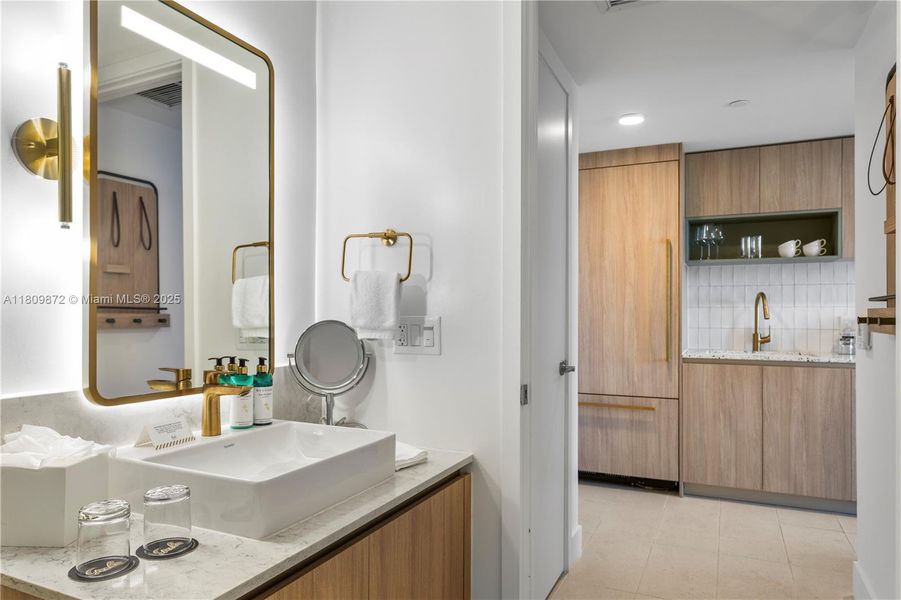 Furnished interior view inside a new home in , Miami (Image 11).