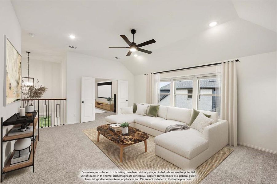 Furnished interior view inside a new home in Villages of Hurricane Creek, Anna (Image 15).