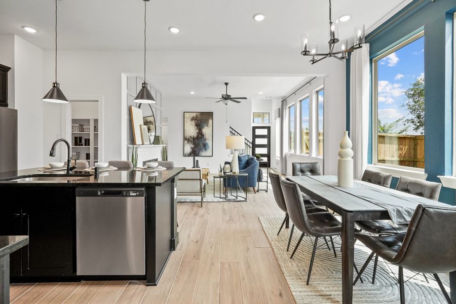 Furnished interior view inside a new home in Bridgeland, Cypress (Image 52).