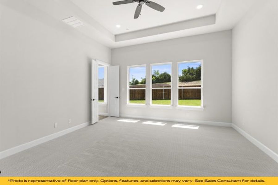 Representative unfurnished interior of a home built from the The Barbados by Stonefield Homes in The Highlands, Rockwall (Image 68).