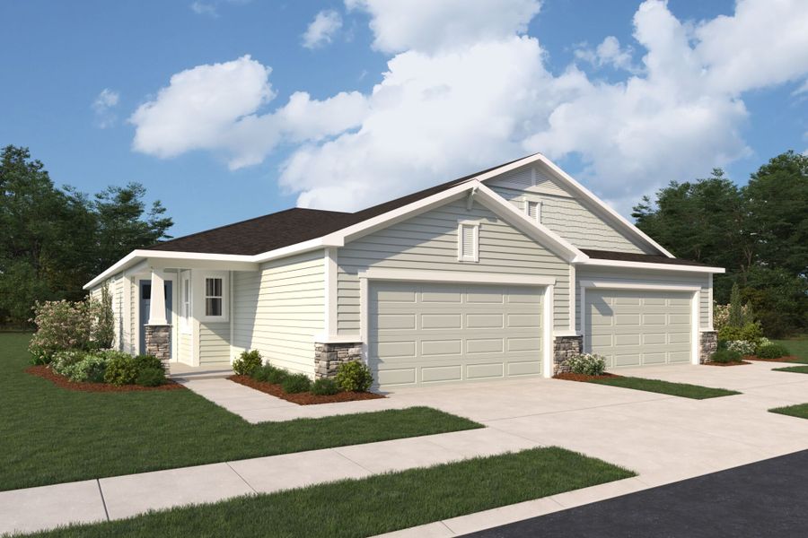 Representative exterior photo of a completed home built from the Breeze by Mattamy Homes in RiverTown, St. Johns, FL (Image 2). Representative exterior photo of a completed home built from the Breeze by Mattamy Homes in RiverTown, St. Johns, FL (Image 2).