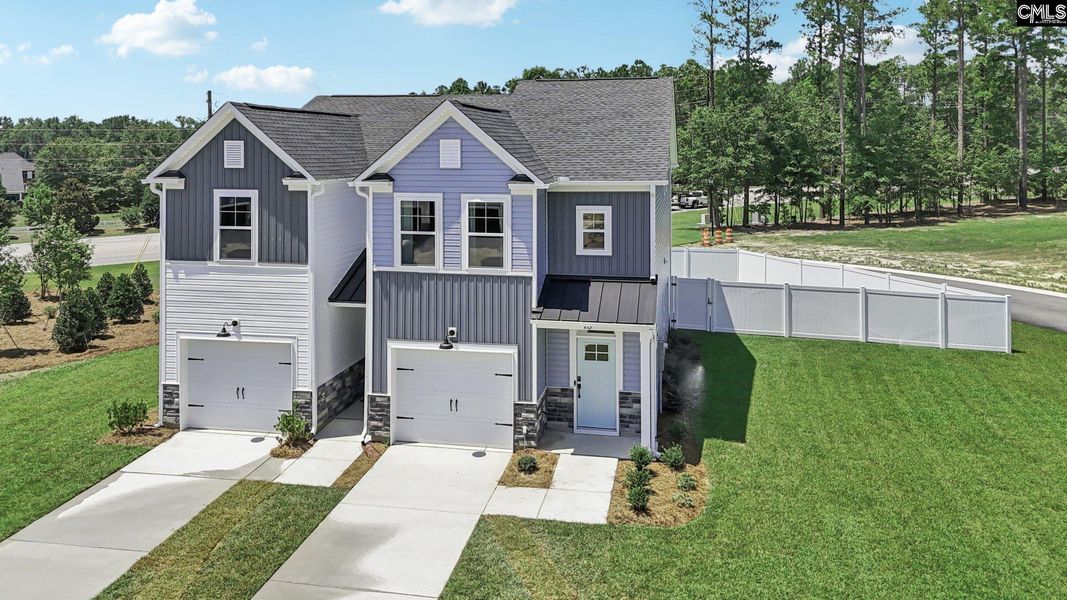 Front exterior of a new home in Walker’s Trail, Lexington, SC, highlighting curb appeal (Image 24).