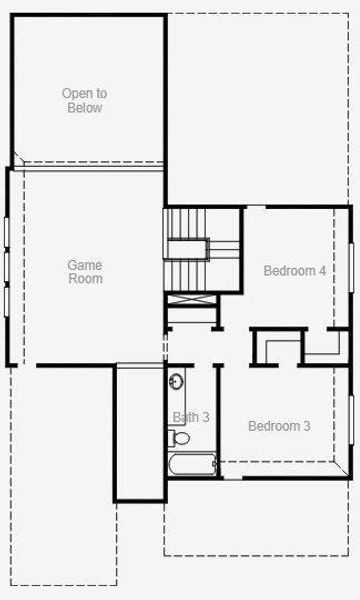 2D floor plan layout of this home in Two Step Farm, Montgomery, TX (Image 4).