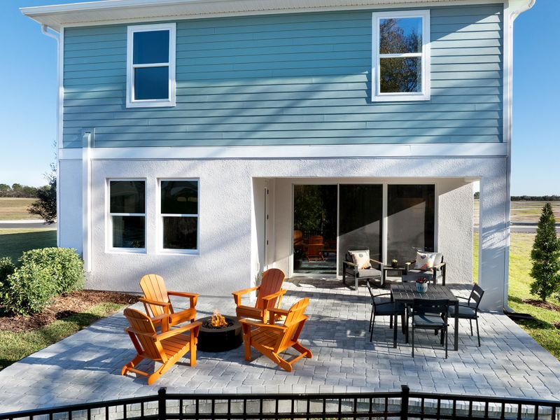 Representative exterior details of a home built from the The Westcliff by David Weekley Homes in Persimmon Place – Garden Series, Wesley Chapel (Image 3).