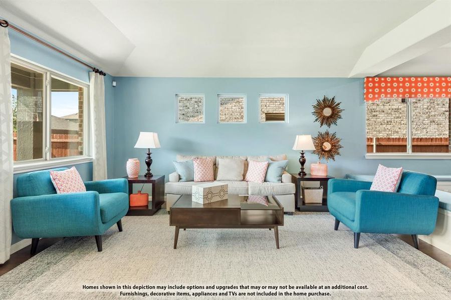 Furnished interior view inside a new home in Bear Creek Elements, Lavon (Image 22).