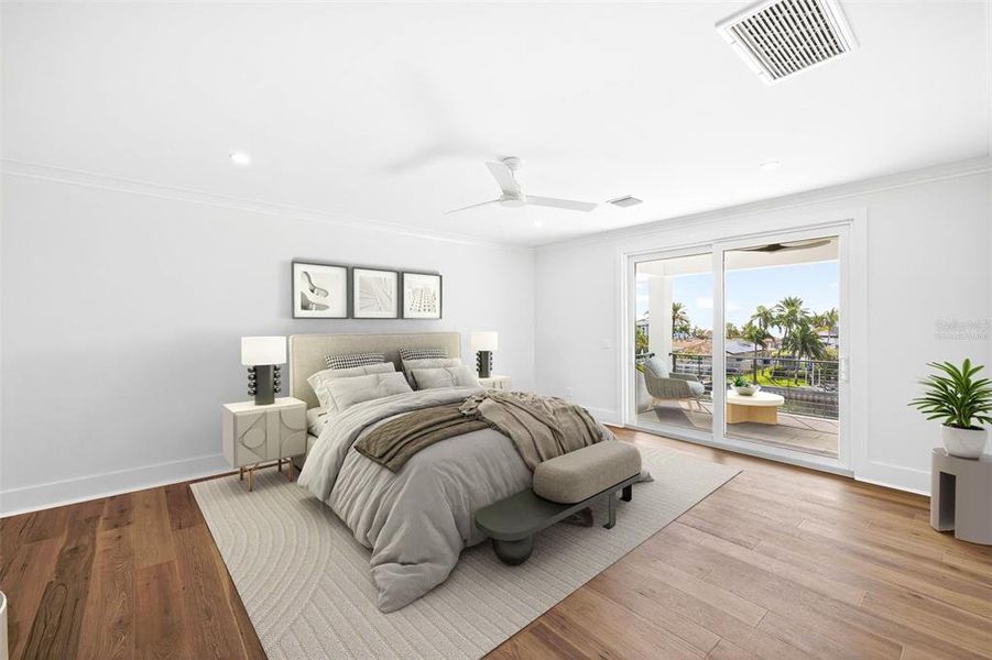 Virtually Staged Primary Suite