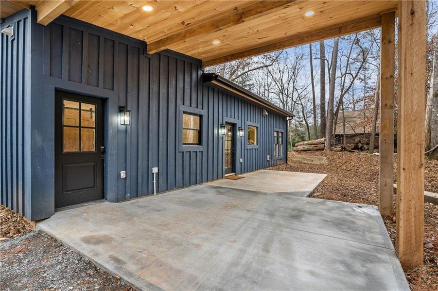 Exterior details and patio area of a home in , Ellijay (Image 27).