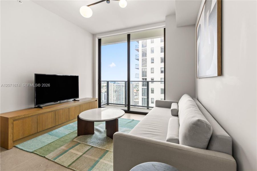 Furnished interior view inside a new home in , Miami (Image 11).