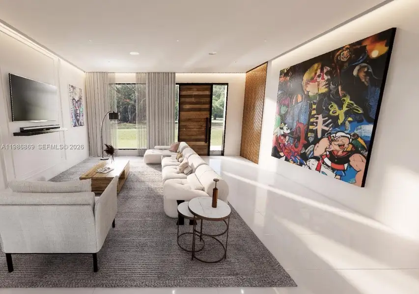 Furnished interior view inside a new home in , Miami Shores (Image 3).
