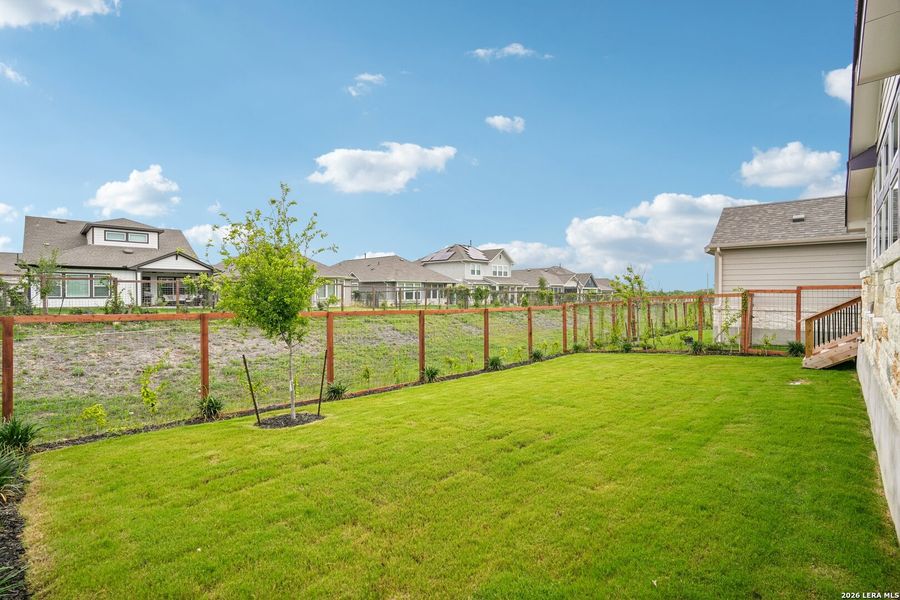Exterior details and patio area of a home in The Crossvine, Schertz (Image 19).