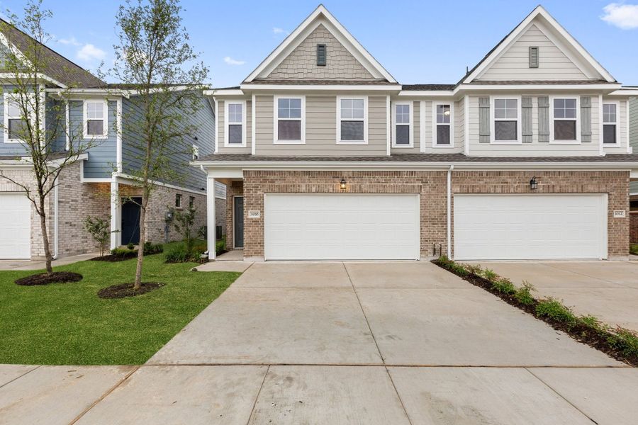 Front exterior of a new home in Lake Park Villas, Wylie, TX, highlighting curb appeal (Image 25).
