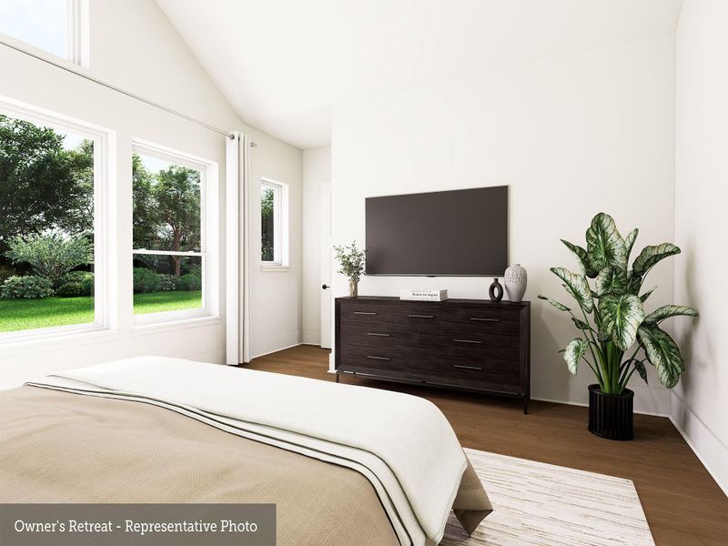 Furnished interior view inside a new home in The Woodlands Hills - Reserve Collection, Willis (Image 11).