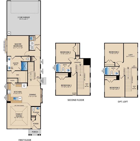 2D floor plan layout for the Eastholme by Pacesetter Homes in Elevon, Lavon, TX (Image 4).
