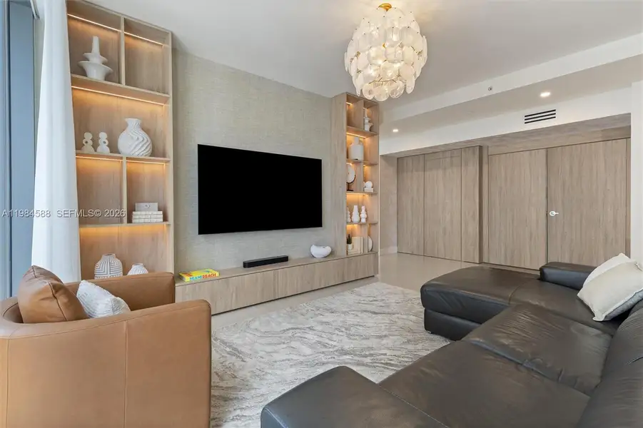 Furnished interior view inside a new home in , Miami (Image 5). Furnished interior view inside a new home in , Miami (Image 5).