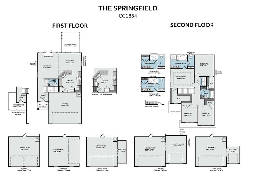 2D floor plan layout for the Springfield by Caviness & Cates Communities in Sutherland Station at Olde Liberty, Franklinton, NC (Image 135). 2D floor plan layout for the Springfield by Caviness & Cates Communities in Sutherland Station at Olde Liberty, Franklinton, NC (Image 135).